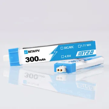 1S 300mAh 30C LiHV Battery with BT2.0 Connector (8pcs)