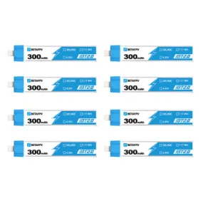 1S 300mAh 30C LiHV Battery with BT2.0 Connector (8pcs)