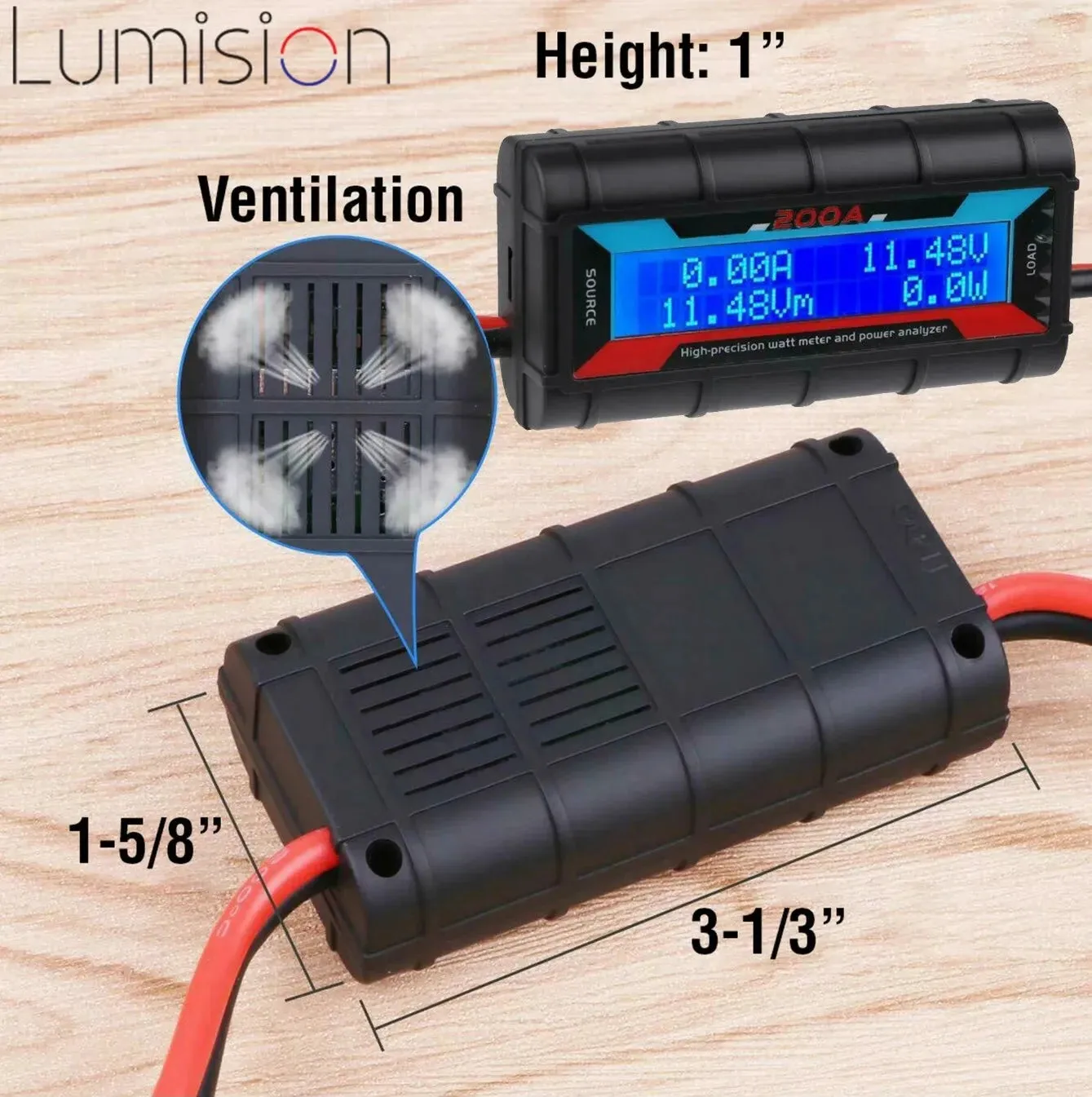 200A AMP Watt Meter High Precision Digital LCD Display 60 Volt Solar RC Battery
