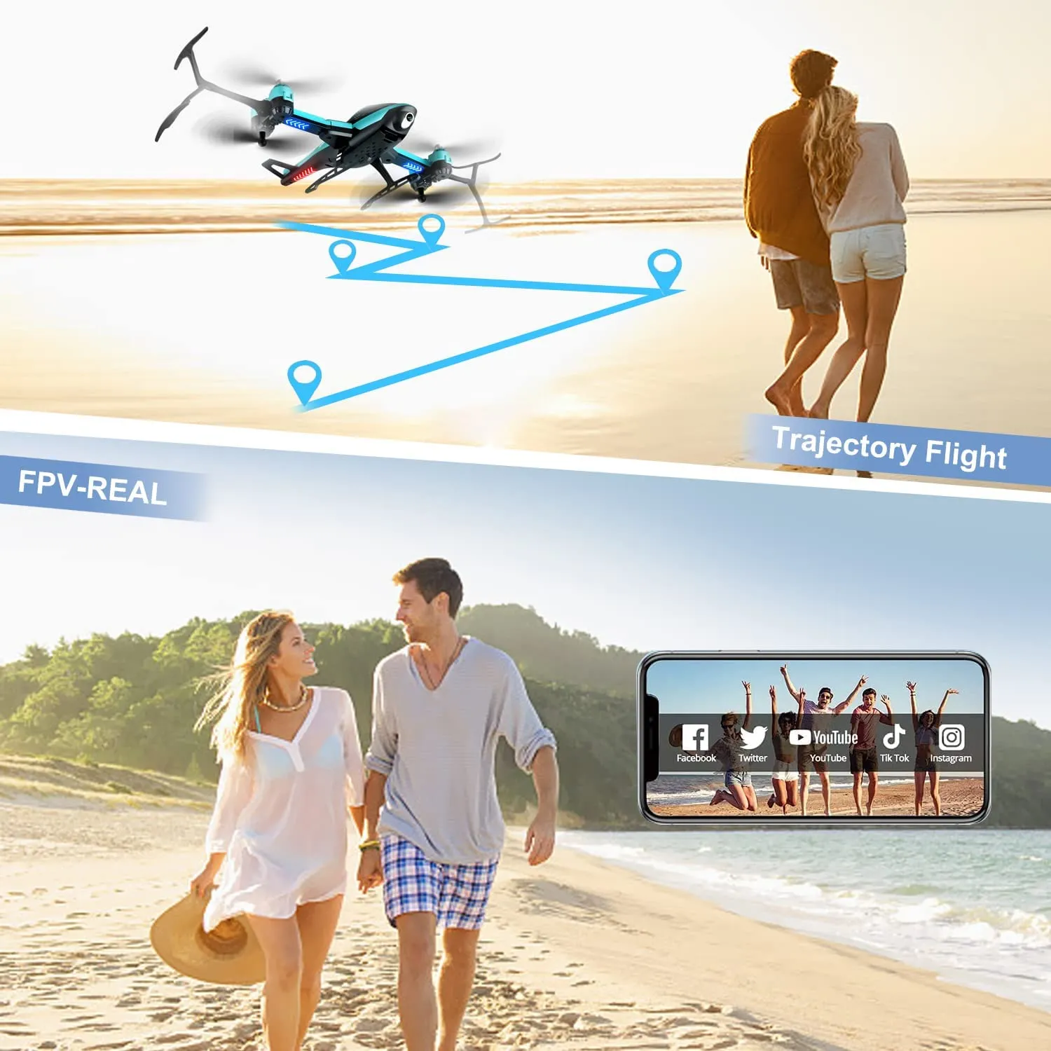 2023 Mini Drone Helicopter 4k With Professional HD Camera   2 Battery