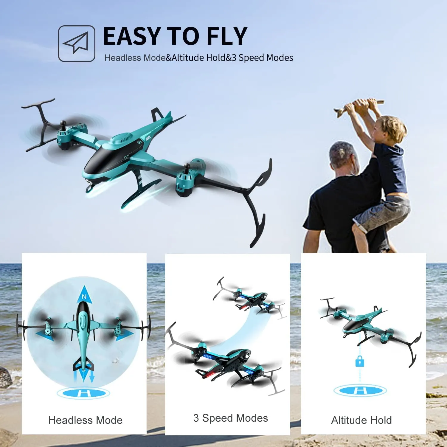 2023 Mini Drone Helicopter 4k With Professional HD Camera   2 Battery
