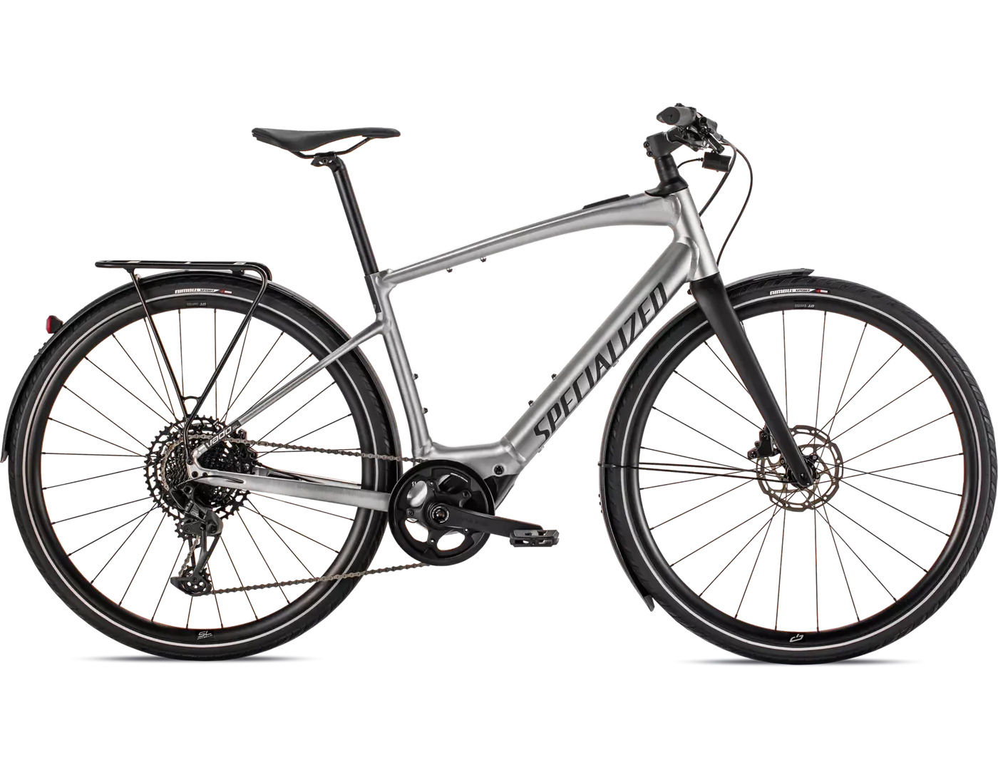 2023 Specialized Turbo Vado SL 5.0 EQ - Brushed Aluminum / Black Reflective