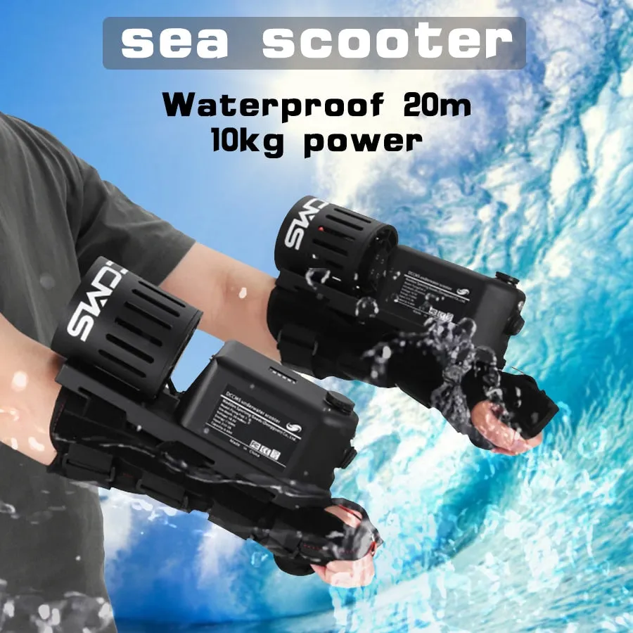 2.2m/s Electric Motor 45mins Scuba Diving Equipment Wearable Underwater Scooter Mini Water Scooter Underwater Sea Scooters