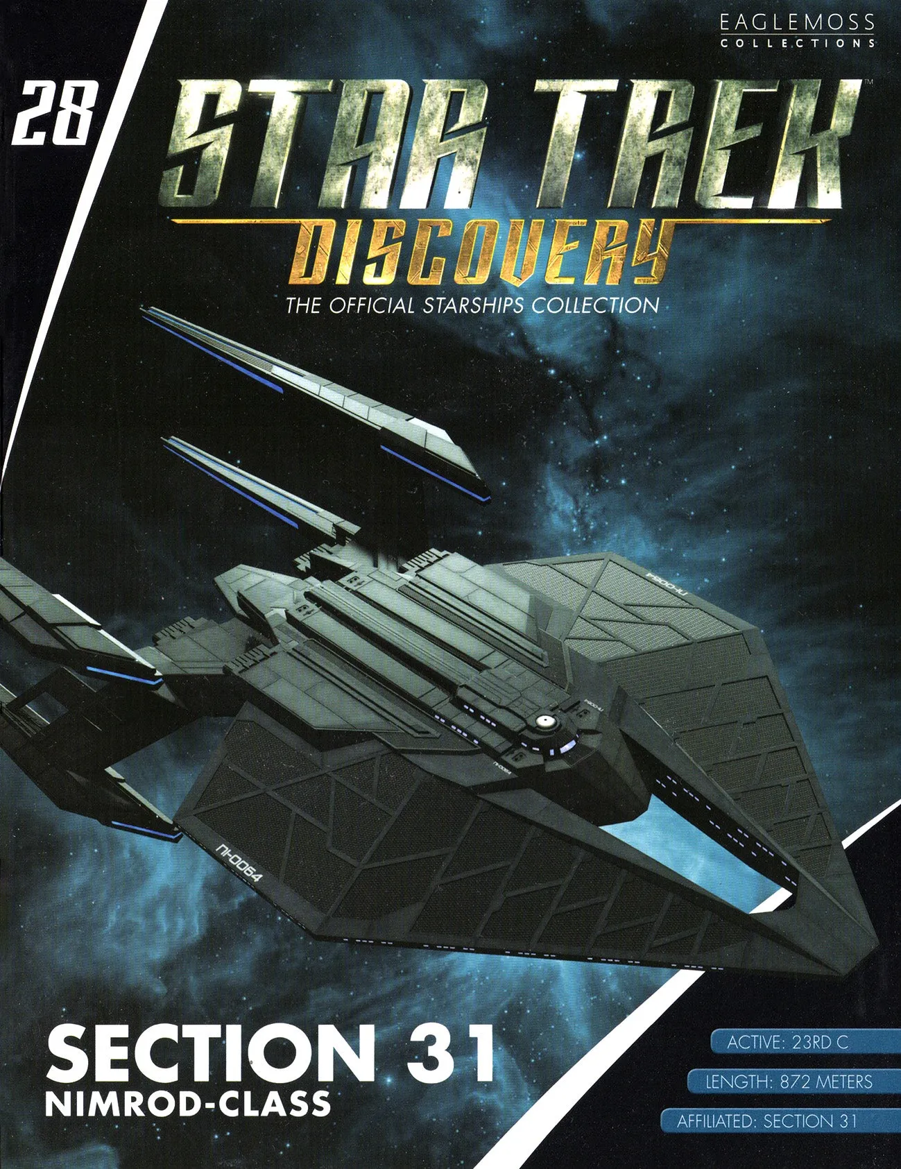 #28 Section 31 Nimrod-class NI-0064 Model Discovery Diecast Ship (Eaglemoss / Star Trek)