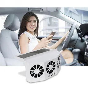 3 Cooler Car Fan Solar Energy Cooling Vent Exhaust Portable Safe