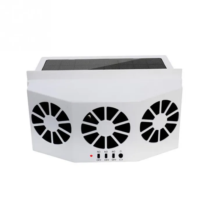 3 Cooler Car Fan Solar Energy Cooling Vent Exhaust Portable Safe