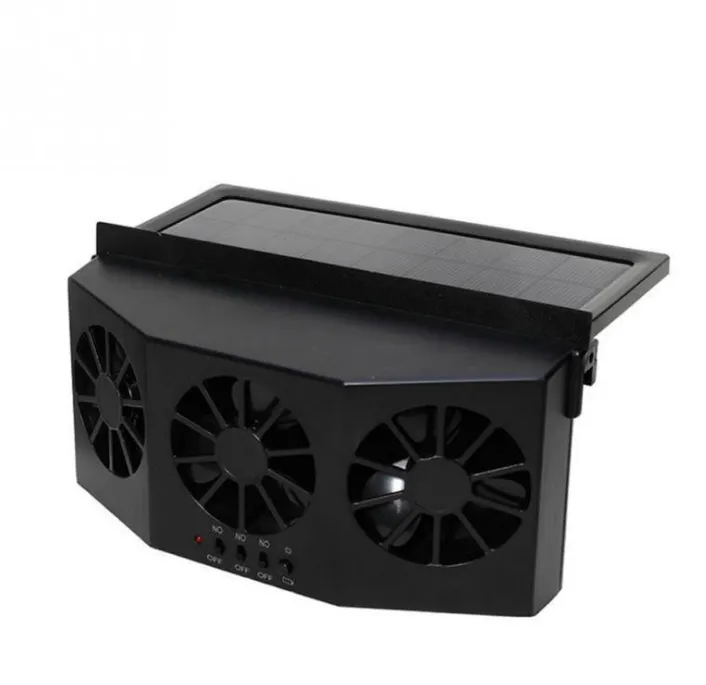 3 Cooler Car Fan Solar Energy Cooling Vent Exhaust Portable Safe
