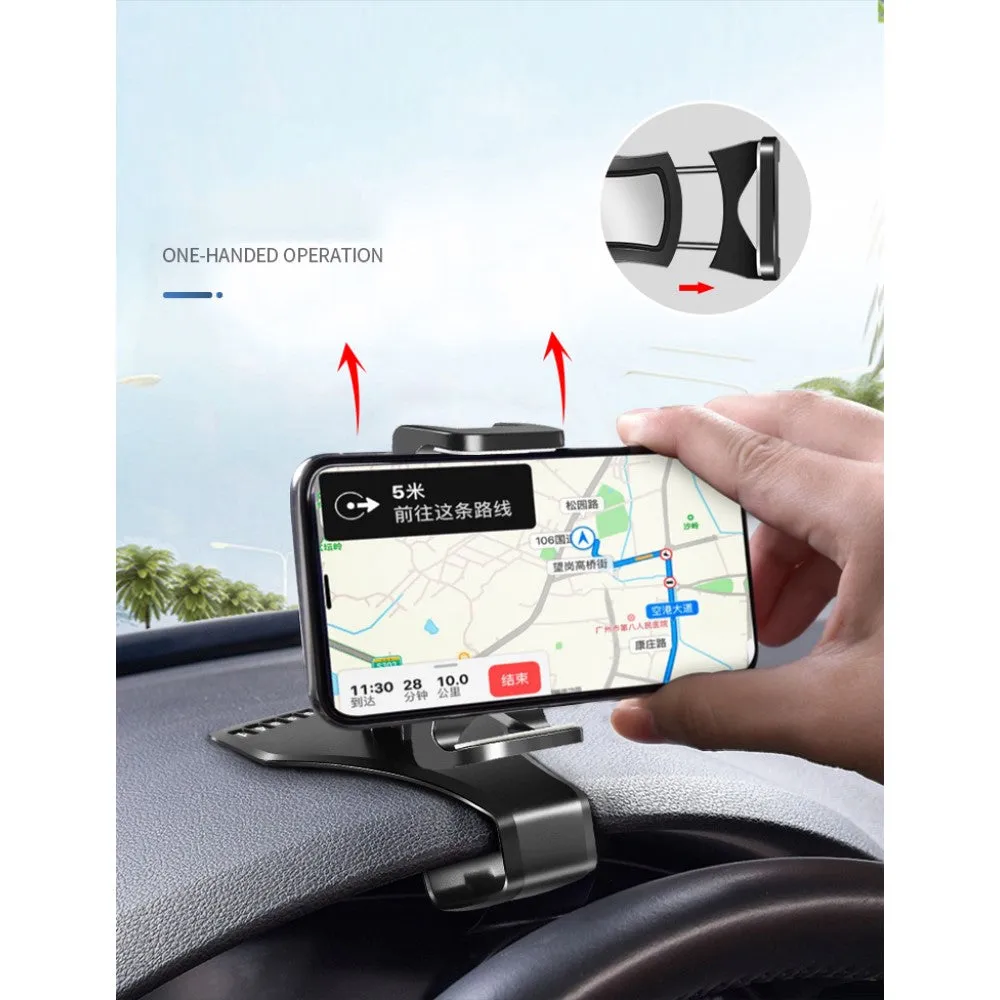3 in 1 Car GPS Smartphone Holder: Dashboard / Visor Clamp   AC Grid Clip for Lava Xolo Era 4K (2016) - Black