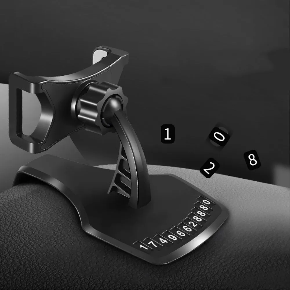 3 in 1 Car GPS Smartphone Holder: Dashboard / Visor Clamp   AC Grid Clip for Lava Xolo Era 4K (2016) - Black