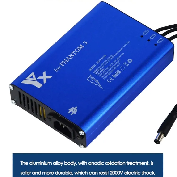 4 in 1 Parallel Power Hub Intelligent Battery Controller Charger for DJI Phantom 3 Standard SE FPV Drone, Plug Type:AU Plug