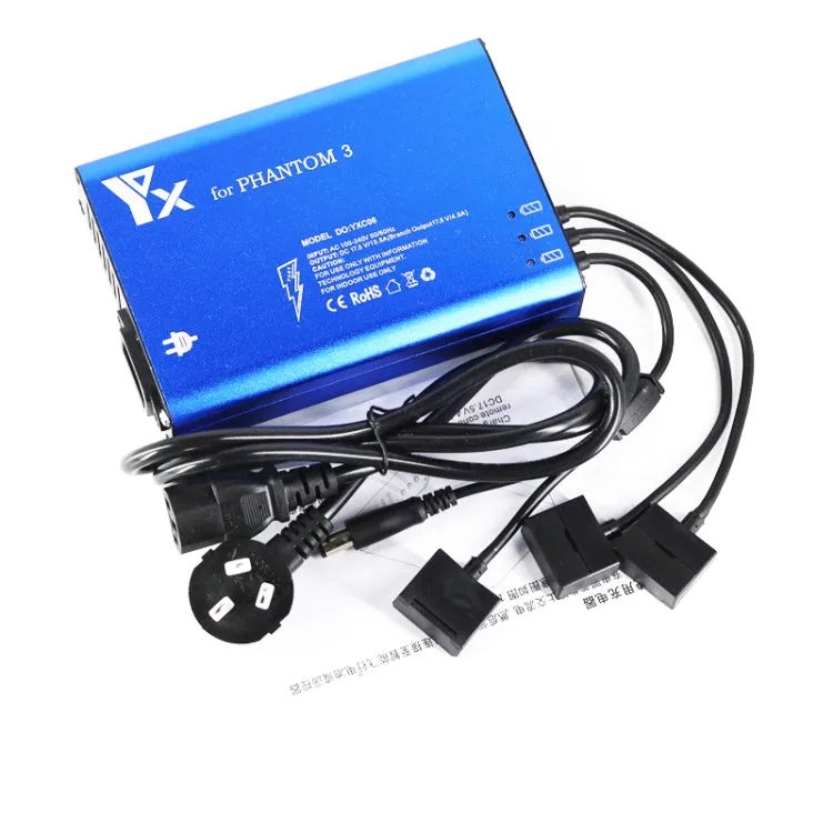 4 in 1 Parallel Power Hub Intelligent Battery Controller Charger for DJI Phantom 3 Standard SE FPV Drone, Plug Type:AU Plug