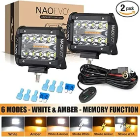 4 Inch 120W Amber White LED Light Pods