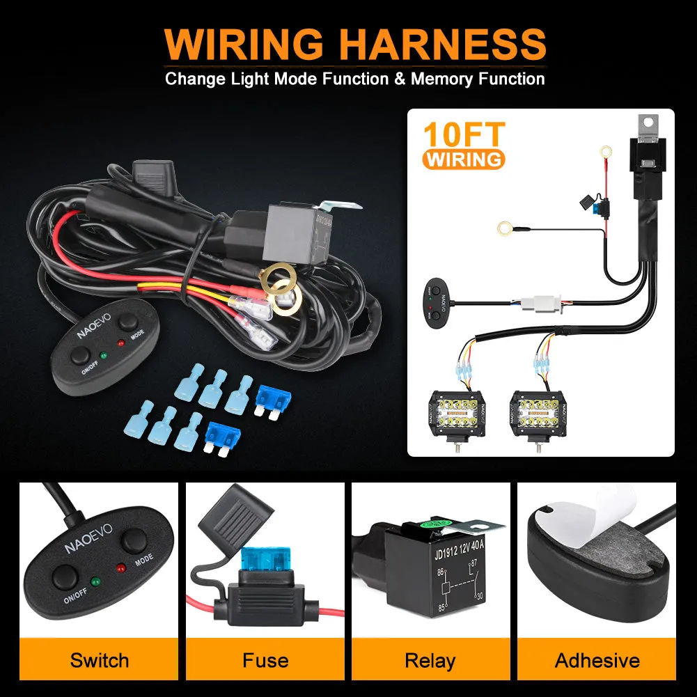 4 Inch 120W Amber White LED Light Pods