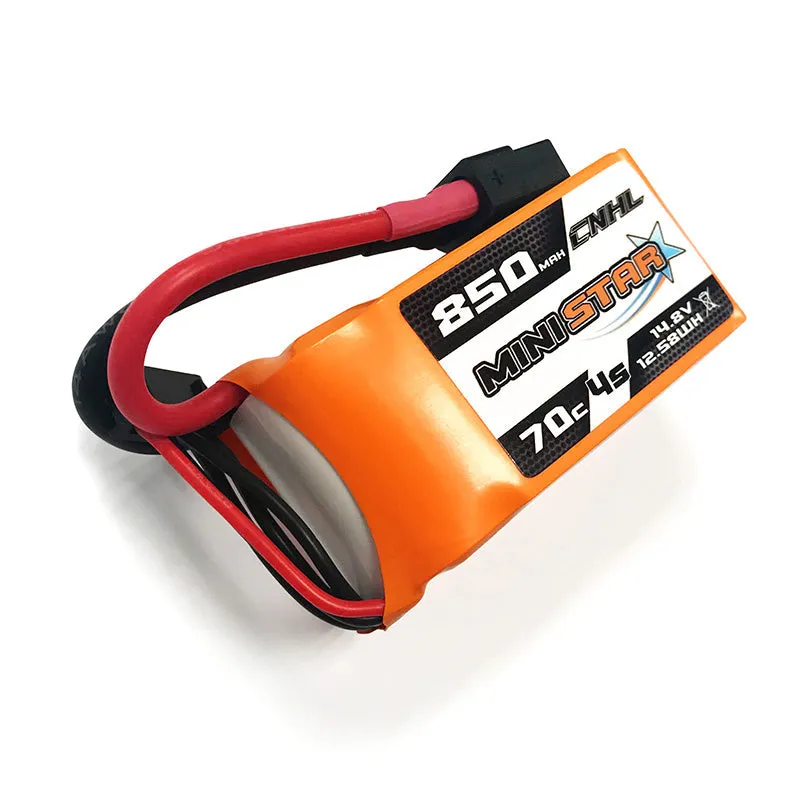 4 Packs CNHL MiniStar 850mAh 14.8V 4S 70C Lipo Battery with XT60 Plug - UK Warehouse