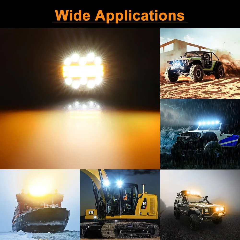 4.5 Inch 140W Round Amber White LED Light Pods