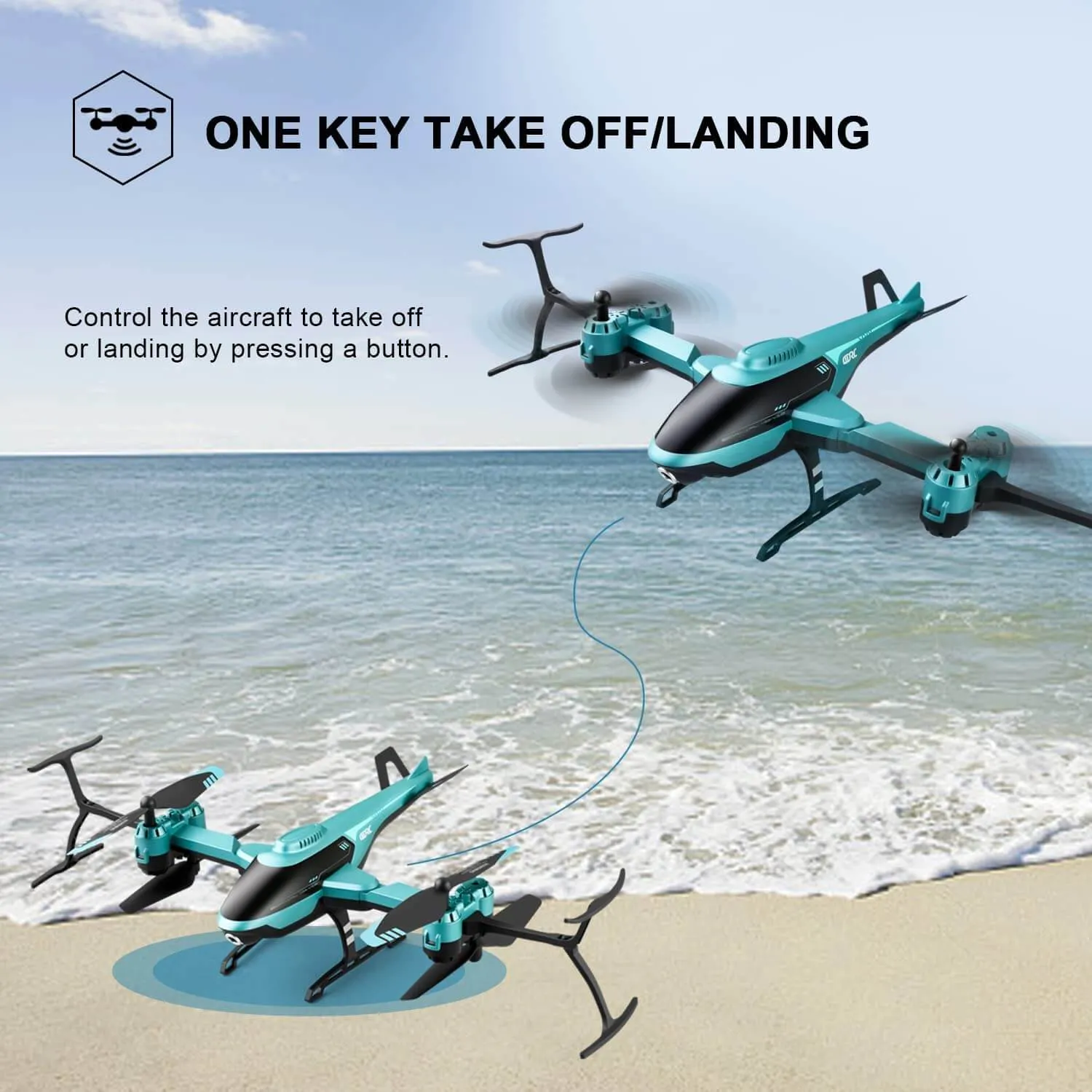 4D-V10 Remote Control Airplane Toy (Blue)
