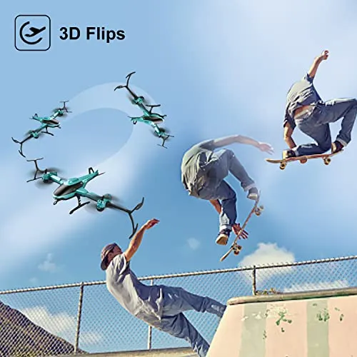 4DRC V10 Foldable Drone with Camera for Adults,1080P FPV WIFI Live Video,RC Helicopte Quadcopter for Beginners Kids,3D Flips, Gestures Selfie, Altitude Hold, Waypoint Fly,2 Batteries
