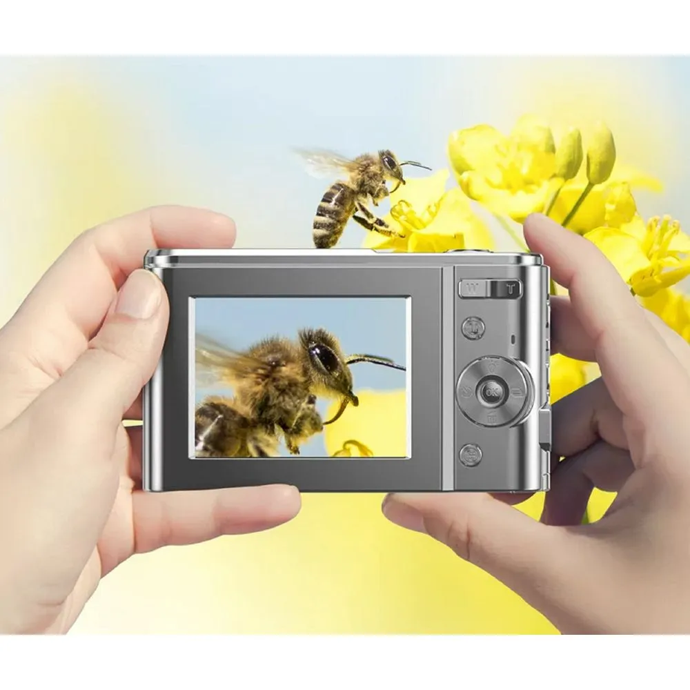 ACTITOP DC311L-SILVER Digital Camera 1080P Compact Mini Camera 36MP