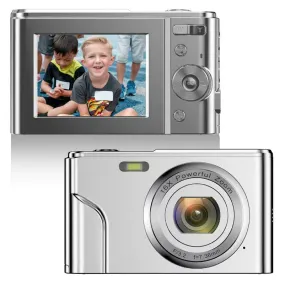 ACTITOP DC311L-SILVER Digital Camera 1080P Compact Mini Camera 36MP