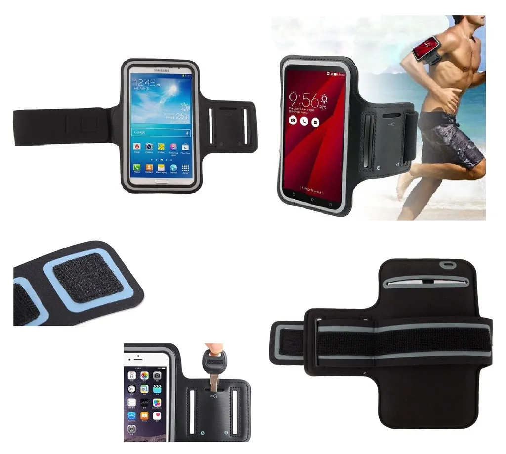 Armband Professional Cover Neoprene Waterproof Wraparound Sport with Buckle for Motorola One Zoom (2019) - Black