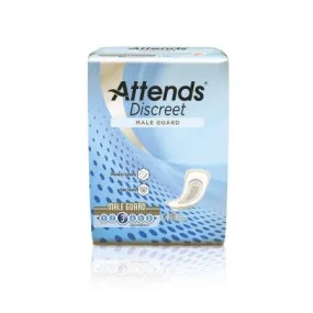 Attends Bladder Control Pad Discreet Male Guard Light Absorbency Polymer Male Disposable Bag of 20