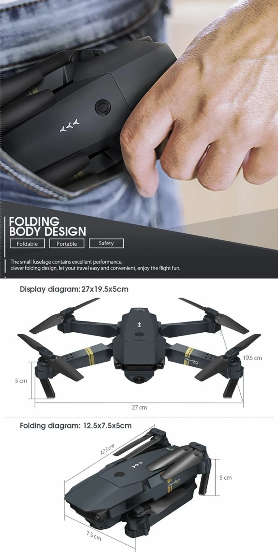 Best Drone X Pro With HD Camera WiFi FPV GPS RC Quadcopter