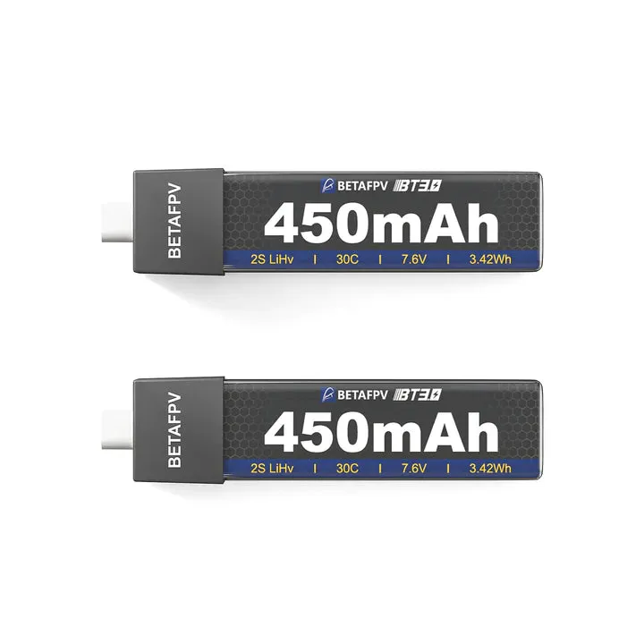 BETAFPV - BT3.0 450mAh 2S LiHV Battery (2pcs)