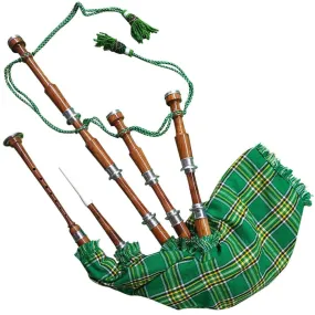 Black & Rosewood Irish Bagpipes With Full Metal Fittings In All Finishes