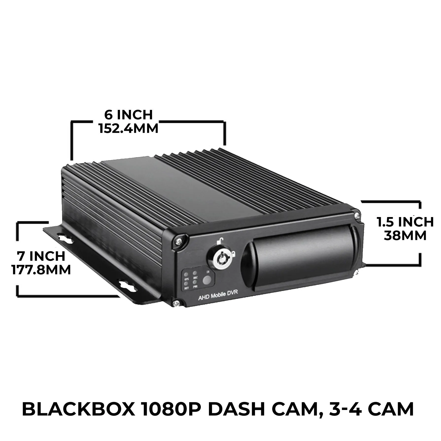 Black Box 1080P Dash Cam, 3-4 Cam MDVR System, For Fleets/ Truckers