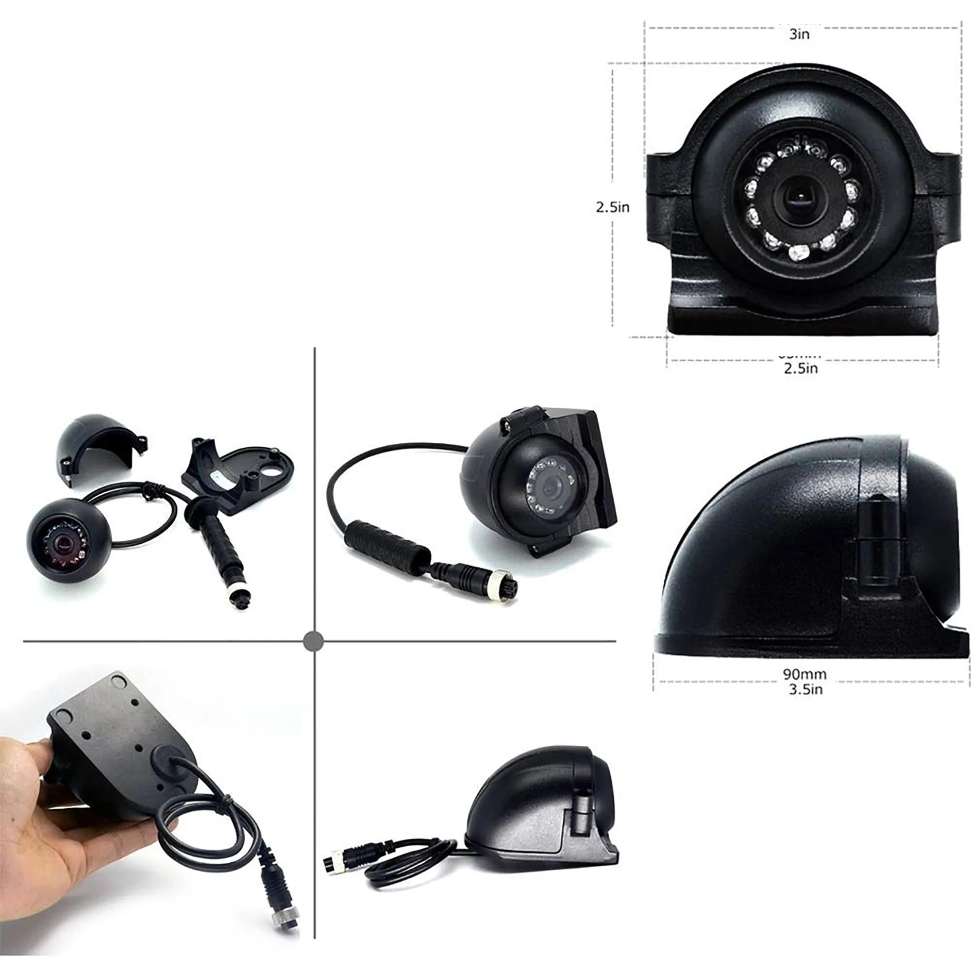 Black Box 1080P Dash Cam, 3-4 Cam MDVR System, For Fleets/ Truckers