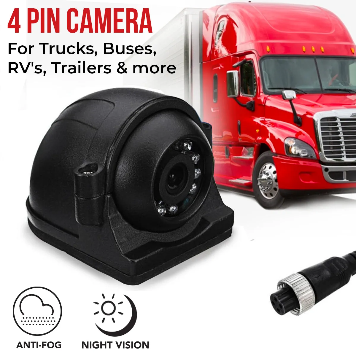 Black Box 1080P Dash Cam, 3-4 Cam MDVR System, For Fleets/ Truckers