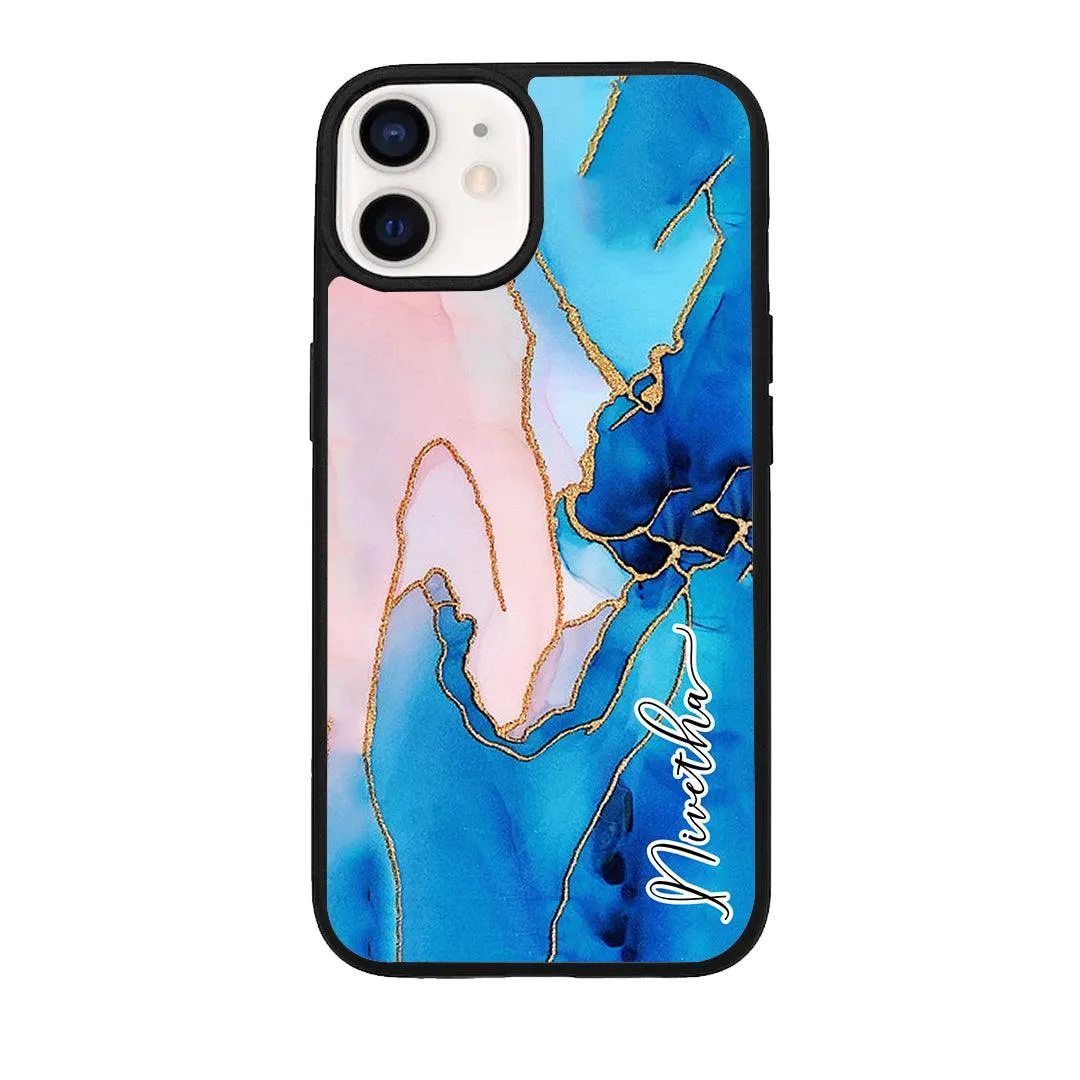 Blue Marble Glossy Metal Case Cover For iPhone