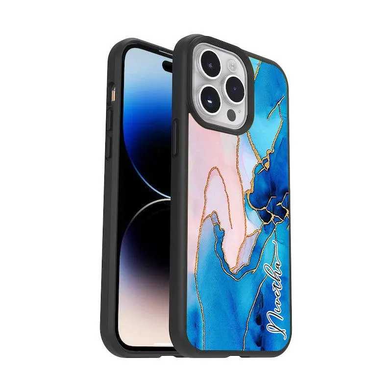 Blue Marble Glossy Metal Case Cover For iPhone