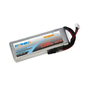 Bonka 11.1V 2200mAh 3S 35C Lipo Battery With XT60 Plug.