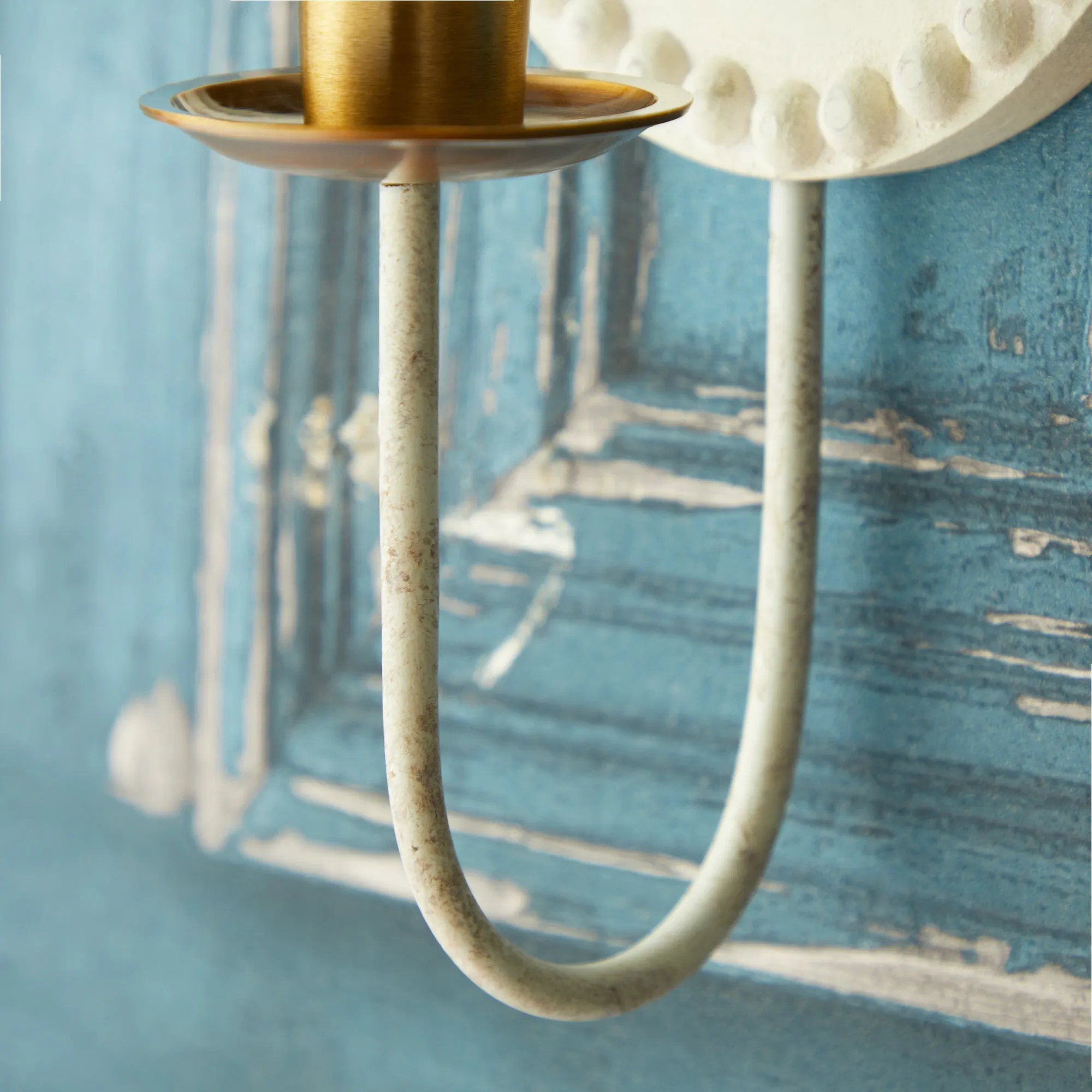 Bracken wall mounted candle holder in natural wood