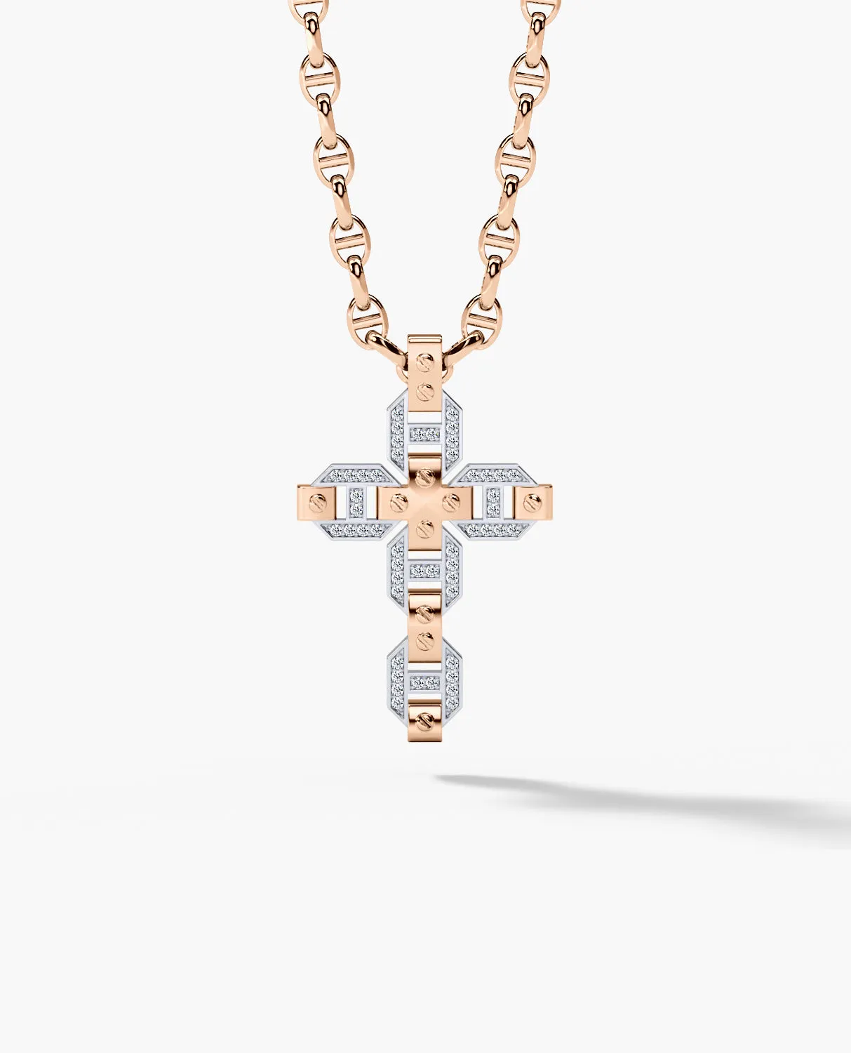 BRIGGS Cross Pendant in Gold with 0.50ct White Diamonds