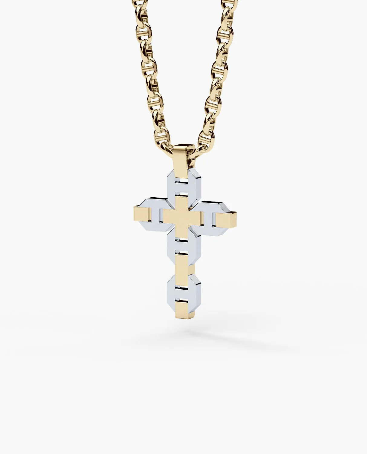 BRIGGS Cross Pendant in Gold with 0.50ct White Diamonds