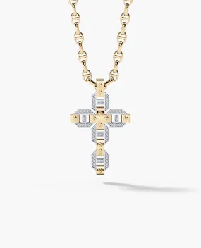 BRIGGS Cross Pendant in Gold with 0.50ct White Diamonds