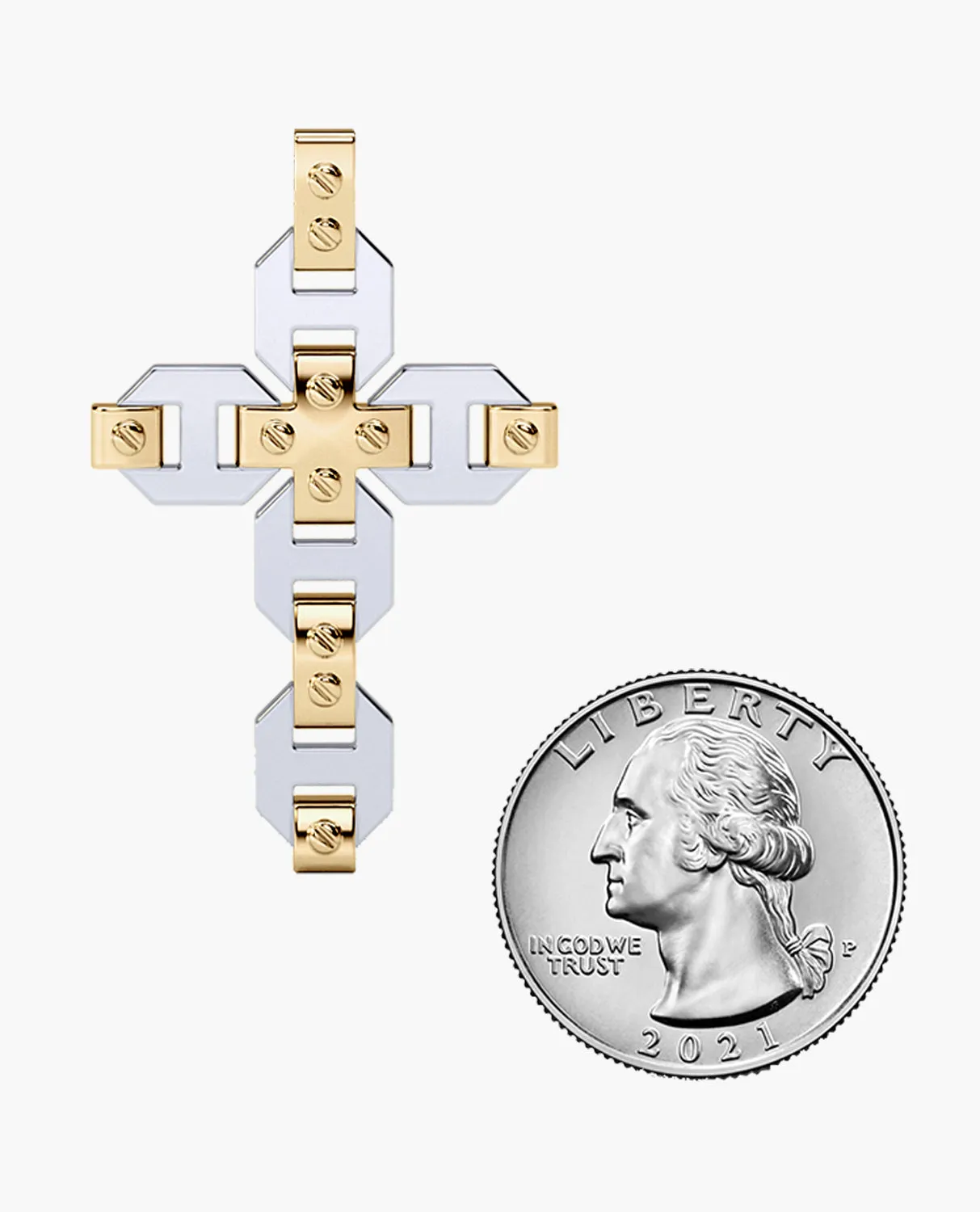BRIGGS Cross Pendant in Gold