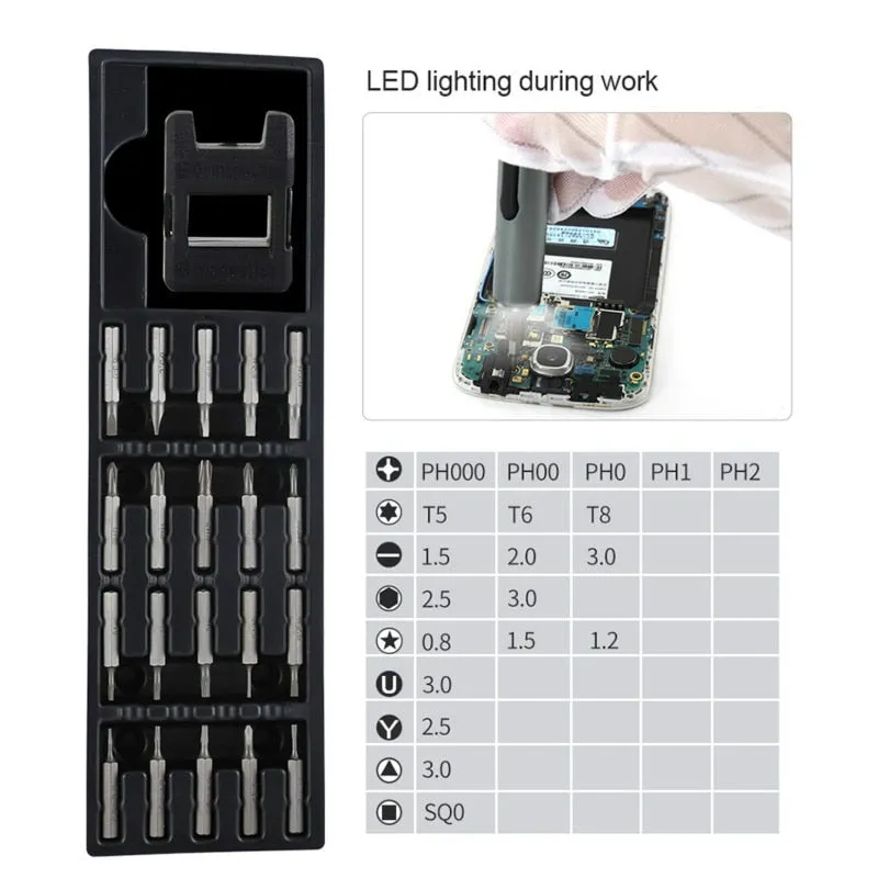 BST-9911B Multifunction Precision Potable Mini Electric Screwdriver Set for Mobile Phone Repair