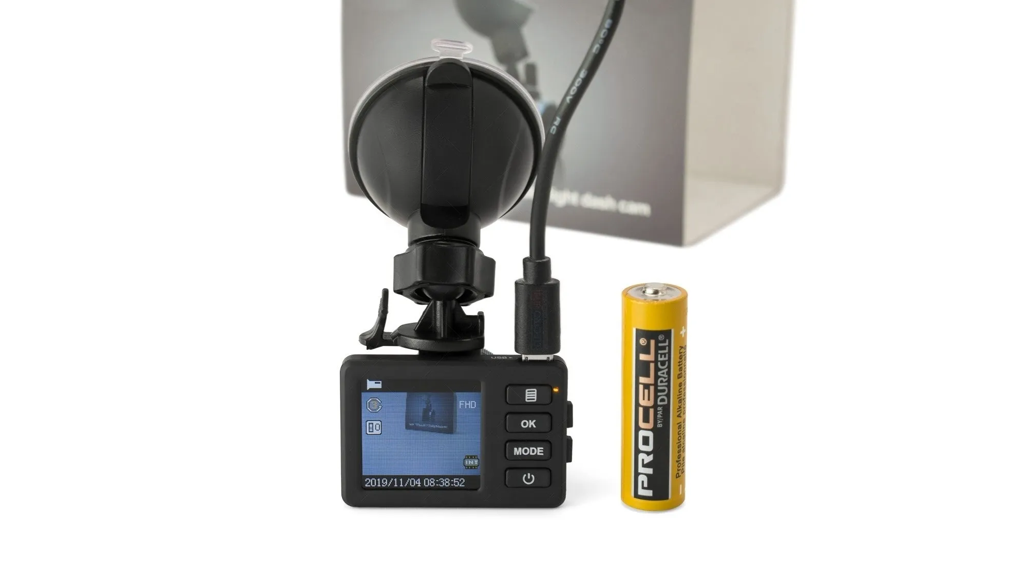 Built-in Battery & Car Charger Powered HD Camera Car Dash 5MP DVR