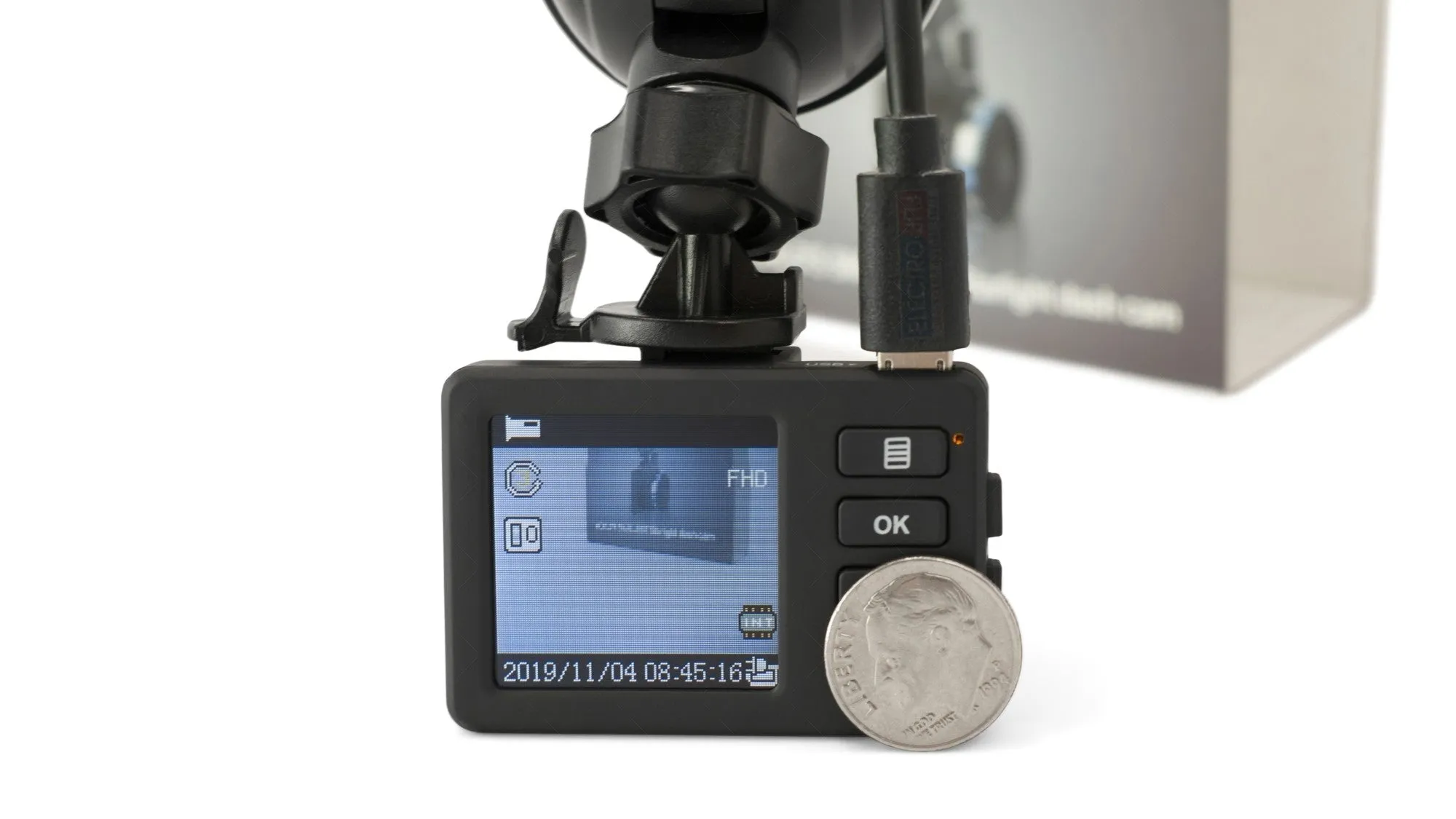 Built-in Battery & Car Charger Powered HD Camera Car Dash 5MP DVR