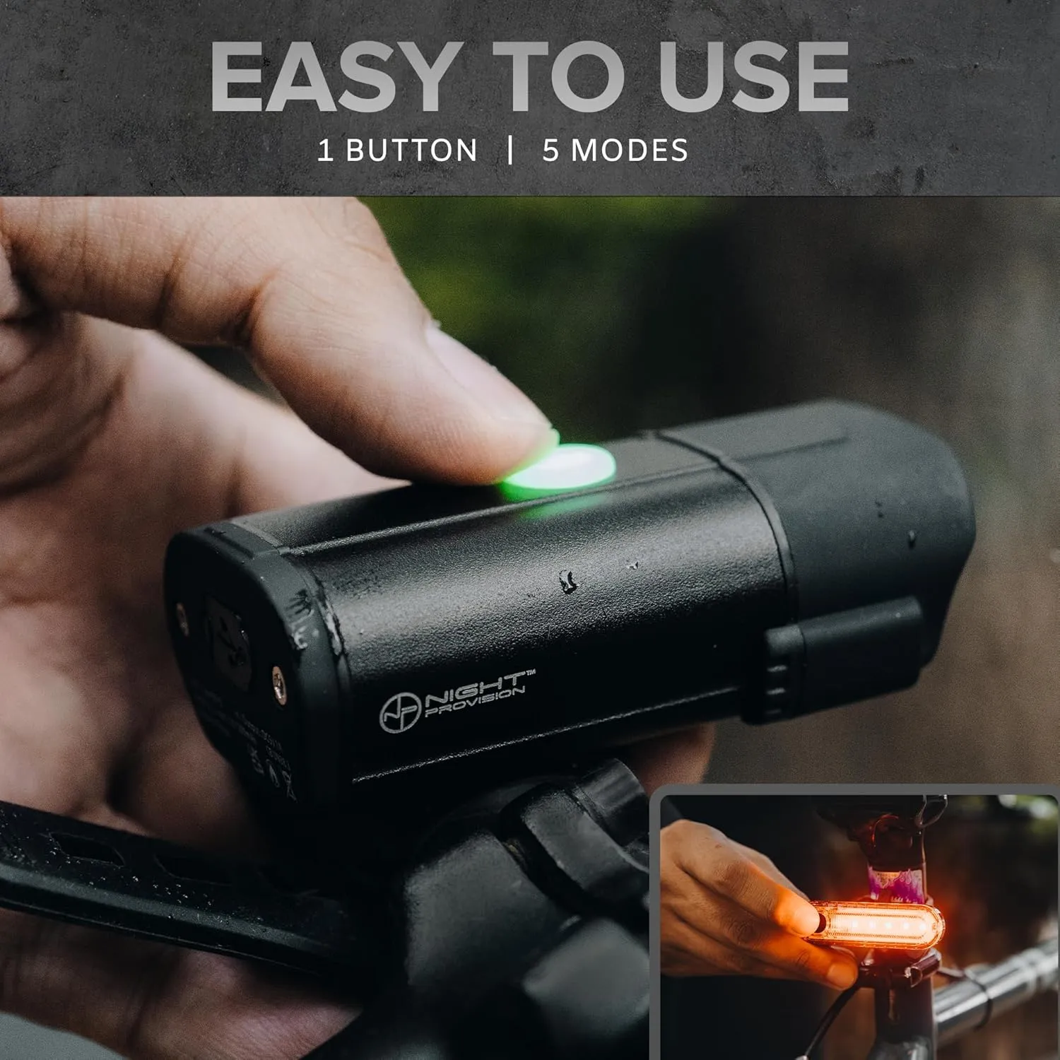 BX-500 Bike Light Set - Powerful Front and Back Lights 10hrs Max Rechargeable Bicycle LED Headlight - 18hr Max Taillight Accessories for Night Riding, Cycling Safety for Adults Kids Men Women