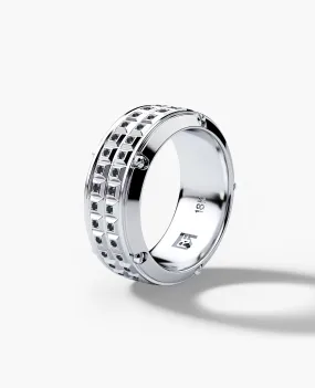 CALHOUN Gold Ring with 0.30ct Black Diamonds