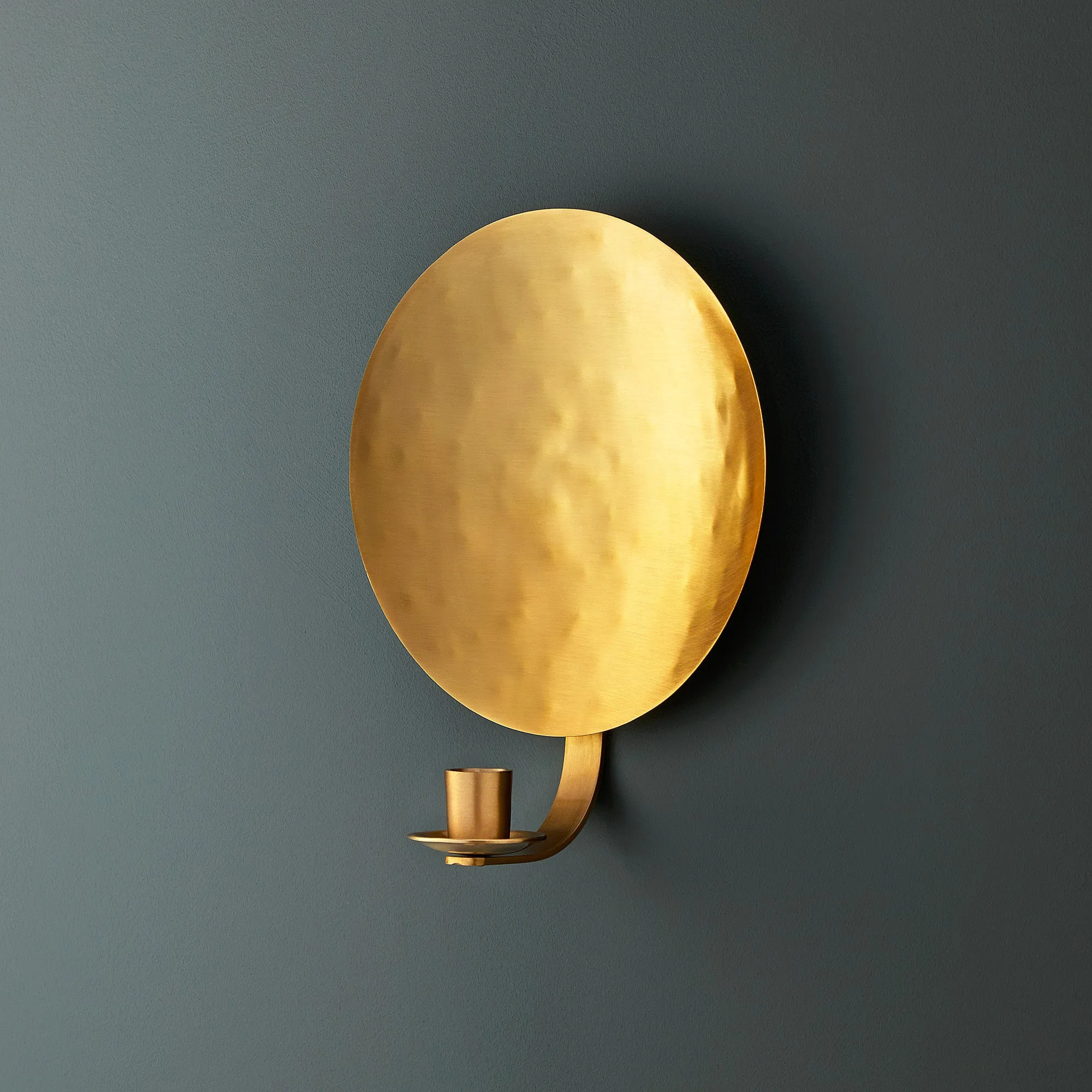 Celeste wall mounted candle holder in antique brass