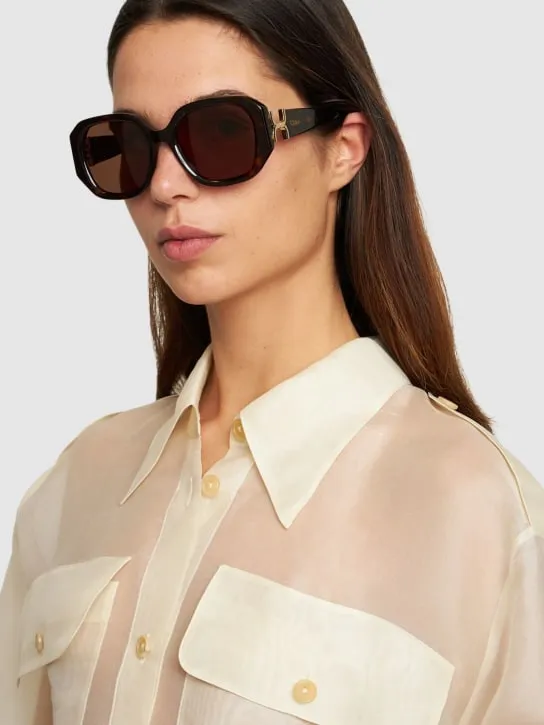Chloé   Marcie squared bio-acetate sunglasses 