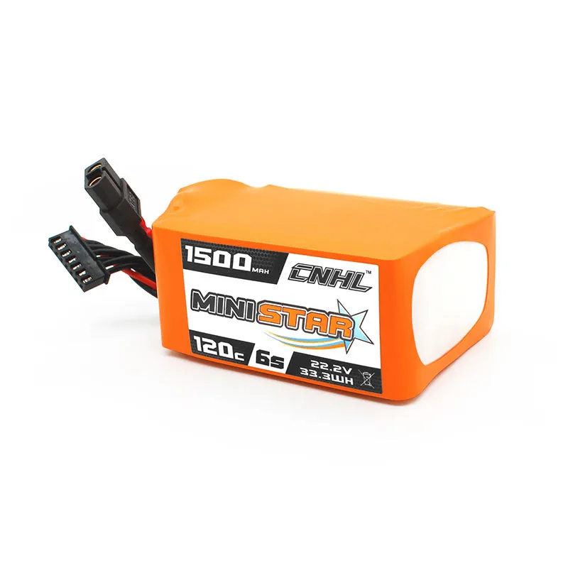 CNHL MiniStar 1500mAh 22.2V 6S 120C Lipo Battery with XT60 Plug