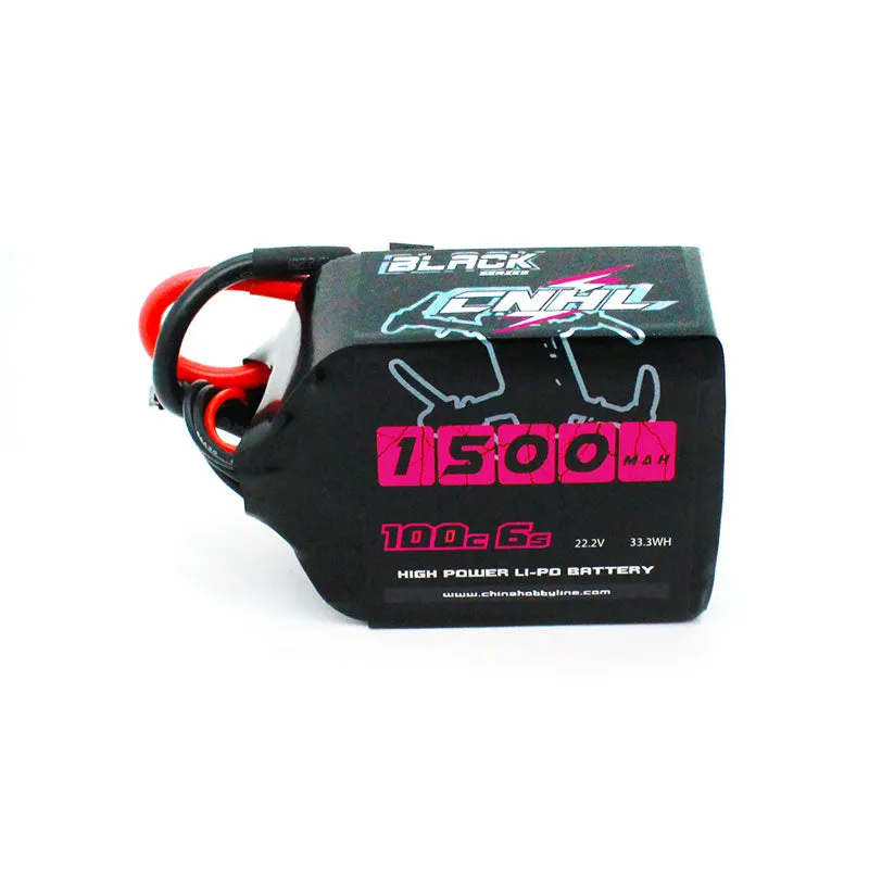 [Combo] 2 Packs CNHL Black Series 1500mAh 22.2V 6S 100C Lipo Battery with XT60 Plug
