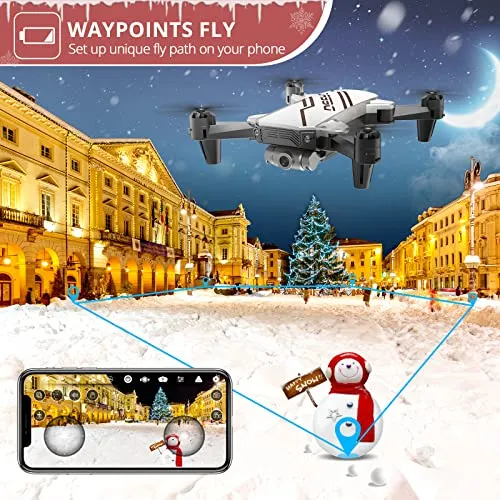 DEERC D20 Mini Drone for Kids with 720P HD FPV Camera Remote Control Toys Gifts for Boys Girls with Altitude Hold, Headless Mode, One Key Start Speed Adjustment, 3D Flips 2 Batteries, Silver