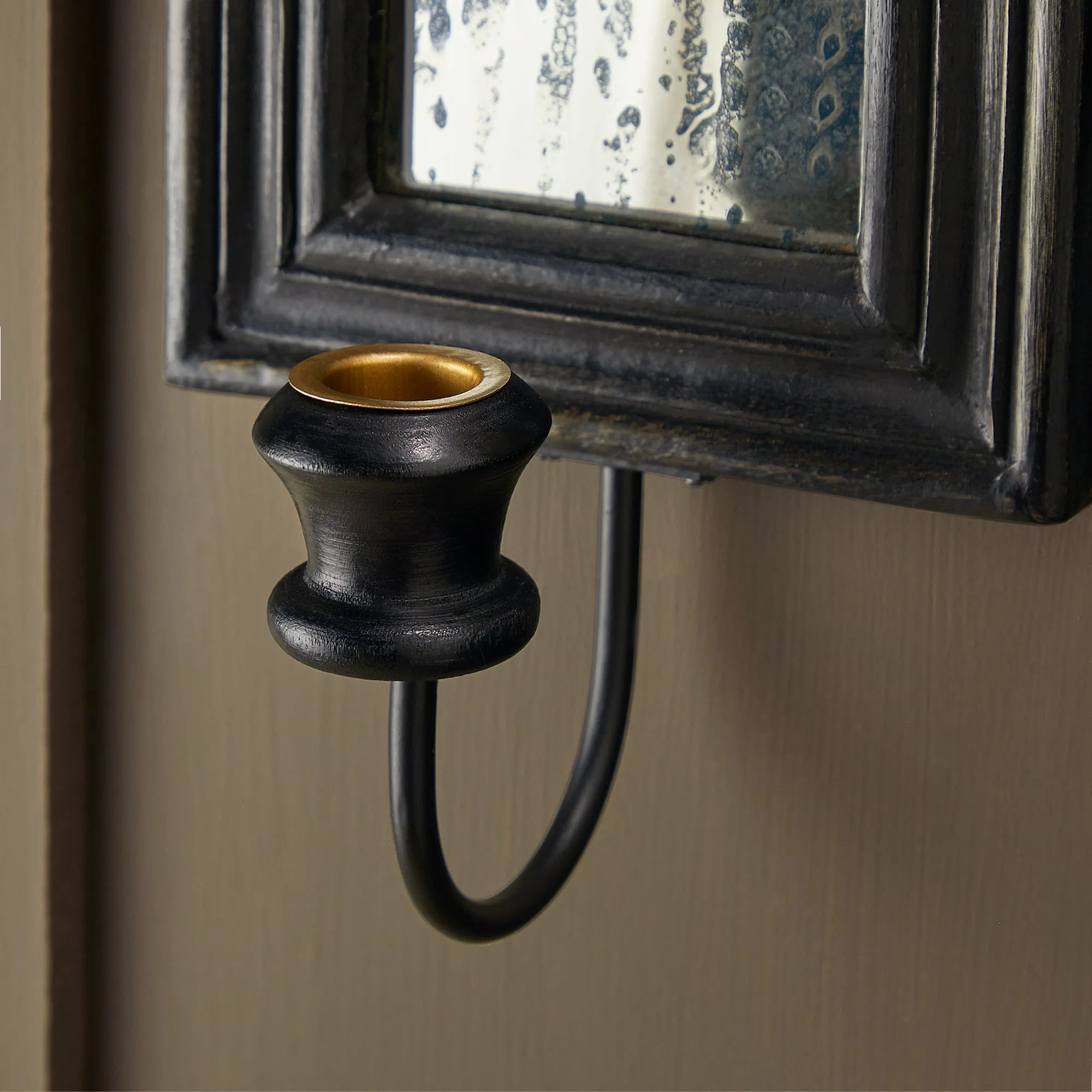 Degas wall mounted candle holder in ebony